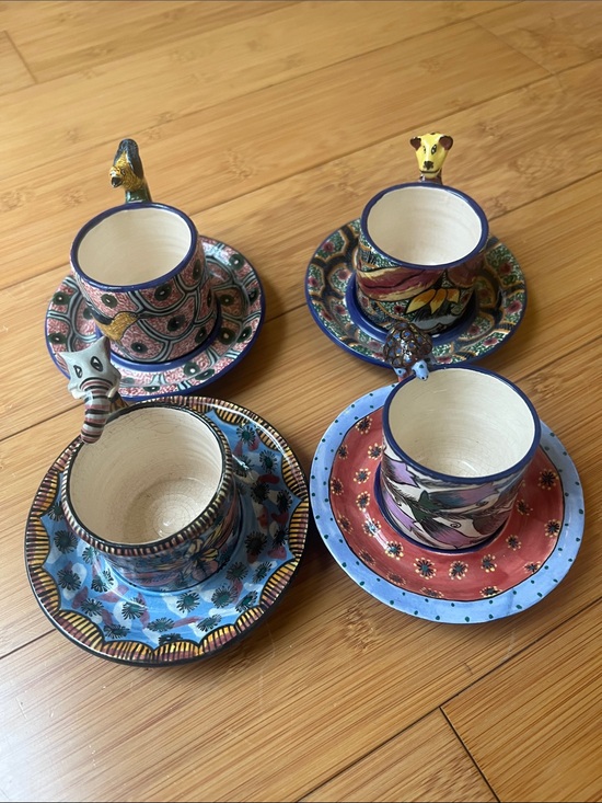 Ardmore Studio Design Other - Set of 4 Ardmore Design Studio espresso cups and saucers South Africa